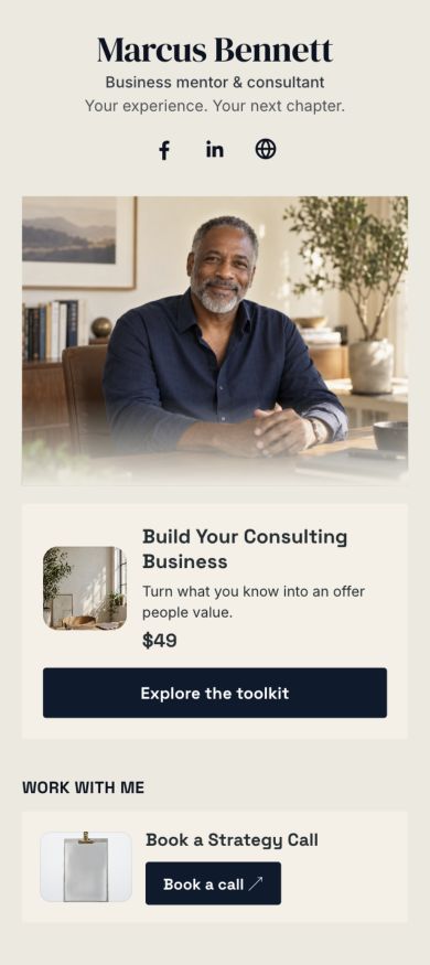 Marcus Bennett — Creator Store · Expertise + opportunity